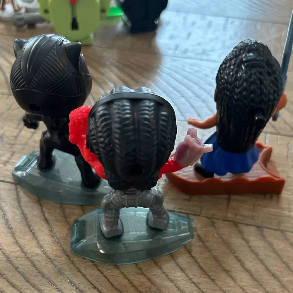 2022 Black Panther 🐆 Happy Meal 🥘 Toys 🧸 3 Superheroes